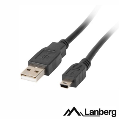 Cabo USB-A 2.0 Macho  Mini USB-B Macho 1.8m LANBERG