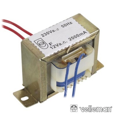 TRANSFORMADOR 24VA 1X12V VELLEMAN