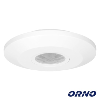 Sensor de movimento de teto branco circular com padrão de grelha no centro