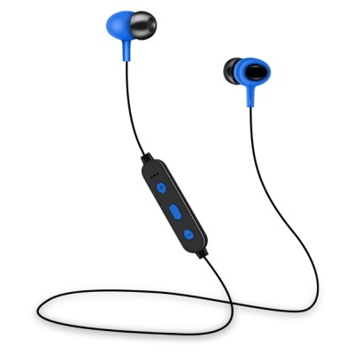 Auscultadores Bluetooth S Fios Desporto PretoAzul