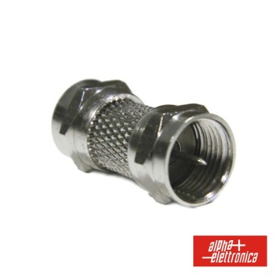 FICHA ADAPTADORA F MACHO  MACHO NIQUELADA