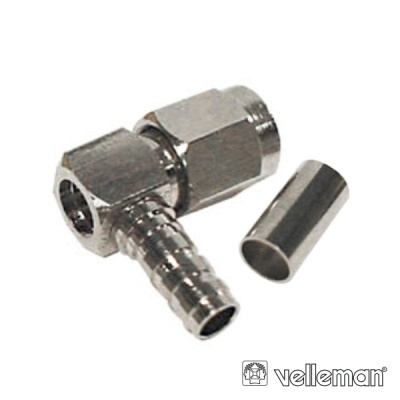 FICHA SMA FÊMEA ÂNGULAR DE CRAVAR VELLEMAN