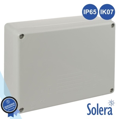 CAIXA DE PASSAGEM ESTANQUE 220x170x80MM IP65 IK07 SOLERA