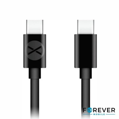 Cabo USB-C Macho  USB-C Preto PD 3A 1m FOREVER