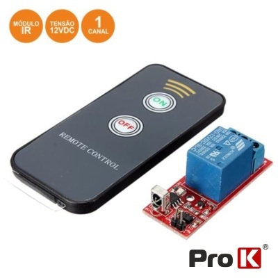 KIT EMISSOR RECEPTOR DE 1 CANAL E 1 COMANDO IR PROK