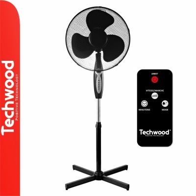 Ventoinha de Pé Ø40cm C Comando e Temporizador TECHWOOD