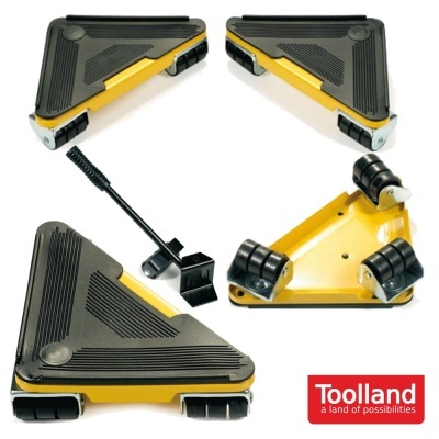 CONJUNTO 4 BASES P CARREGAR MOBILIÁRIO MAX 100KG TOOLLAND
