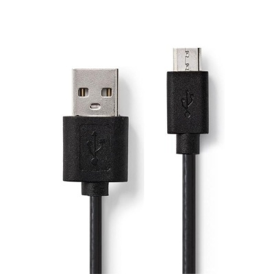 Cabo USB-A 2.0 Macho  Micro USB-B Macho 2m Preto