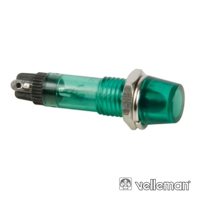 LUZ PILOTO REDONDO VERDE 8MM 12V VELLEMAN