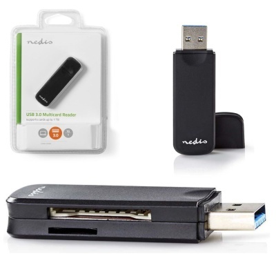 Leitor Cartões De Memória SD  USB 3.0  5 Gbps NEDIS