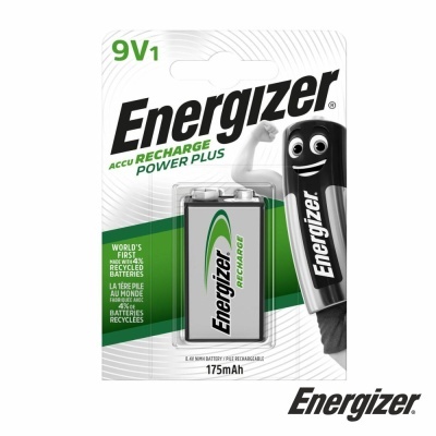 Pilha Recarregável Ni-Mh 9VHR22 175mA Power Plus ENERGIZER