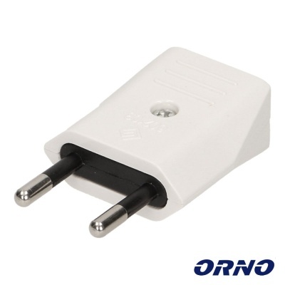 Ficha Schuko Macho 2.5A Branca ORNO