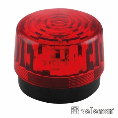 LÂMPADA ESTROBOSCÓPICA 12VDC VERMELHO VELLEMAN