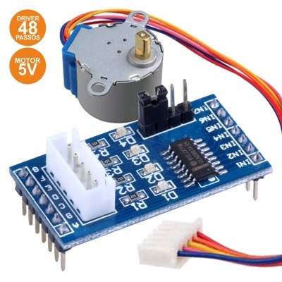 MOTOR PASSO A PASSO 5V C CONTROLADOR 48 PASSOS ARDUINO