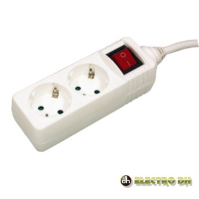 TOMADA ELÉTRICA C 2 SAÍDAS E INTERRUPTOR 1.5M EDH