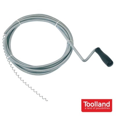 Cabo espiral metálico para desentupir com pega preta