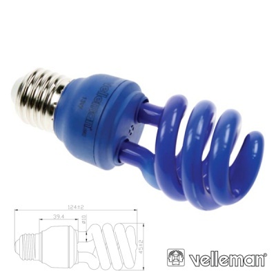 MINI LÂMPADA BAIXO CONSUMO ESPIRAL T3 13W 240V E27 AZUL