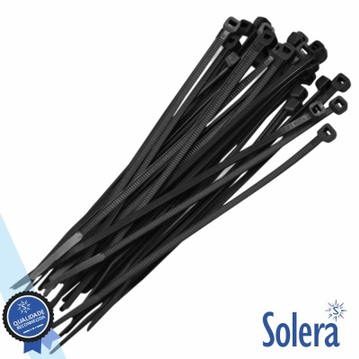 Conjunto 100 Abraçadeiras Nylon 7.6x365mm Preto SOLERA