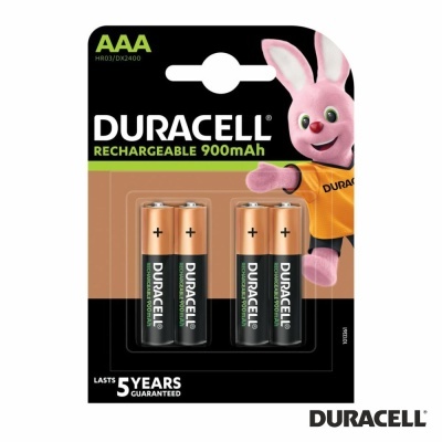 Pilha Ultra Recarregável AAA 1.2v 900mA 4x DURACELL