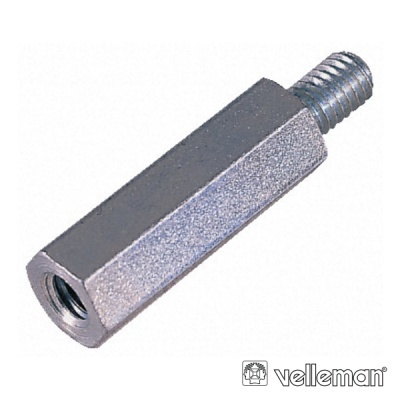 SEPARADOR HEXAGONAL DE METAL 30MM M3 MACHOFÊMEA