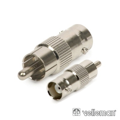 FICHA ADAPTADORA BNC FÊMEA  RCA MACHO