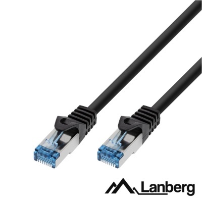 Cabo Ethernet Lanberg com conectores rj45 metálicos e revestimento preto