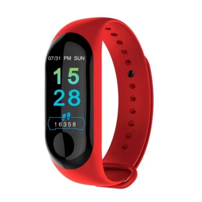 Smartband Multifunções Monitor Cardíaco Android IOS Vermelho