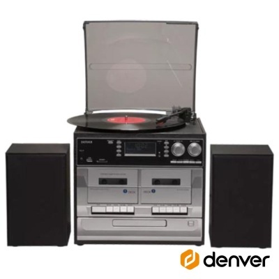 Gira-Discos 334578RPM AMFMCdCasseteSD 2x2W DENVER