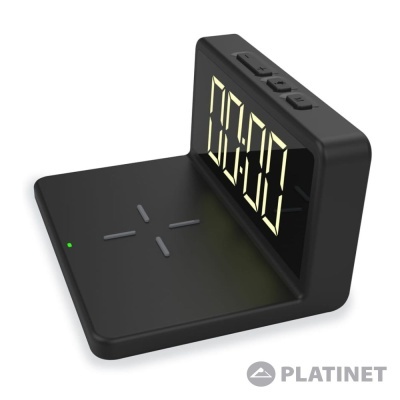 Relógio Despertador Qi USB PLATINET