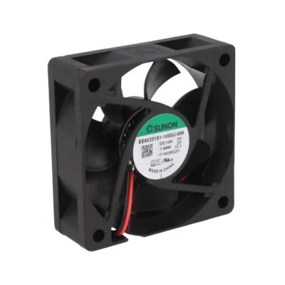 Ventoinha de refrigeração preta quadrada com etiqueta central branca da SUNON