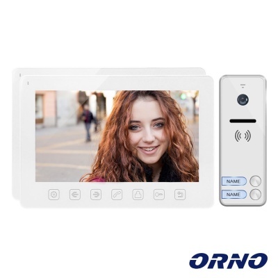 Vídeo Porteiro C 2 Lcd 7" Cores LEDS Branco ORNO