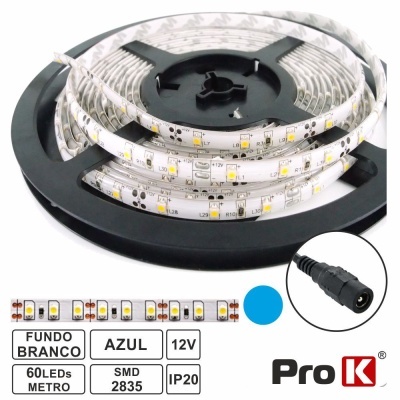 FITA 300 LEDS 2835 AZUL 12V 5M PROK