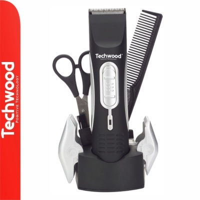 Máquina Cortar Cabelo Portátil C 2 Pentes TECHWOOD