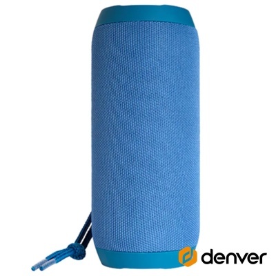 Coluna de som portátil azul cylindrical da Denver com cordão