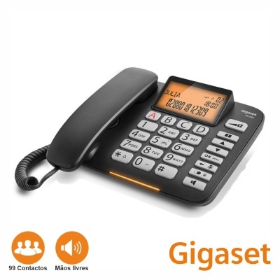 Telefone Fixo DL580 Preto GIGASET