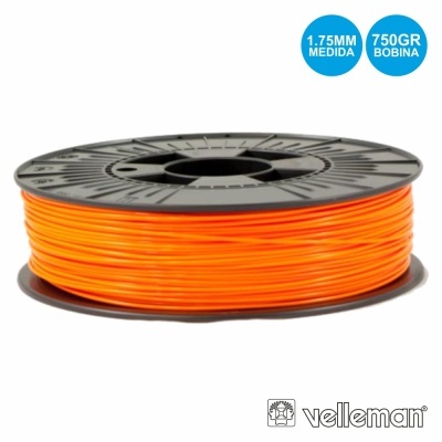 ROLO DE FILAMENTO P IMPRESSÃO 3D 1.75MM 750G LARANJA