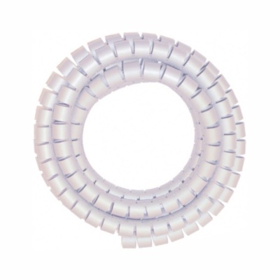Protetor de Cabo Espiral Branco Transparente 2m Ø16mm