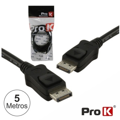 CABO DISPLAYPORT MACHO  MACHO PRETO 5M PROK