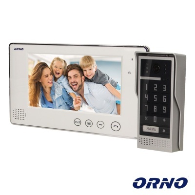 Vídeo Porteiro C Lcd E Teclado 7" Cores LEDS IR Branco ORNO