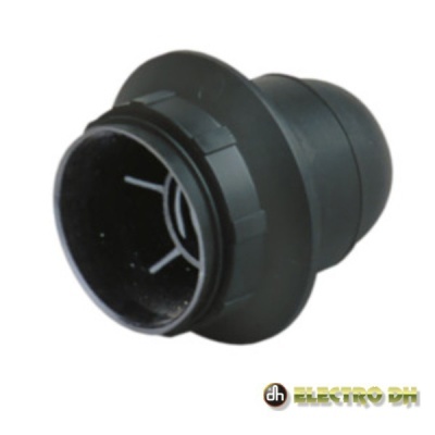 CASQUILHO P LÂMPADA E27 PRETO EDH