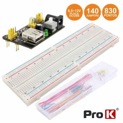 PLACA DE ENSAIO MULTIFUNÇÕES C 830 PONTOS 140 JUMPERSDC