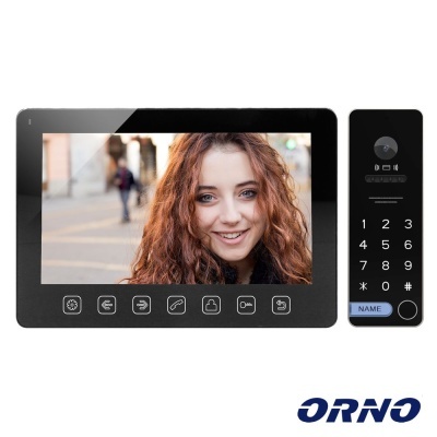 Intercomunicador vídeo digital Orno com ecrã tátil e teclado numérico