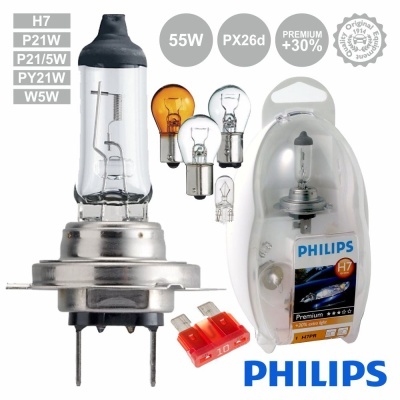 LÂMPADA P AUTOMÓVEL 12V H7 PX26d 55W PREMIUM PHILIPS
