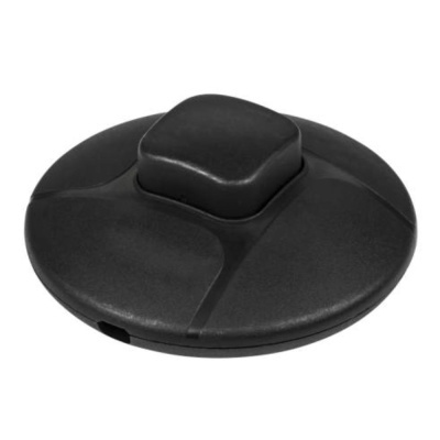 Interruptor De Pé 2A 250V Redondo Preto