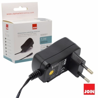 ALIMENTADOR UNIVERSAL 3-12V 0.6A 7,2W JOIN