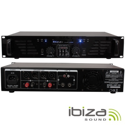 AMPLIFICADOR ÁUDIO 2X240W USBBT IBIZA