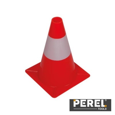 Cone De Sinalização VermelhoBranco - 30 Cm - PEREL