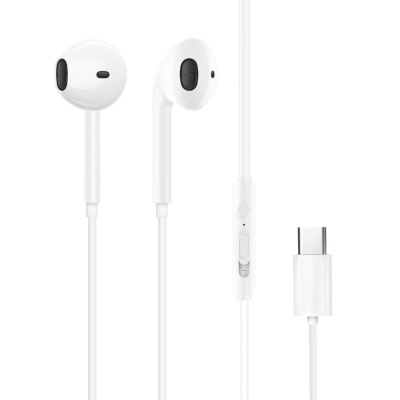 Auscultadores Stereo C Fios USB-C E Microfone Branco