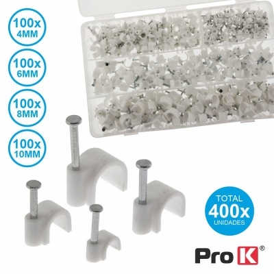 Abraçadeira de Parede C Prego P Cabo 46810mm 400x PROK