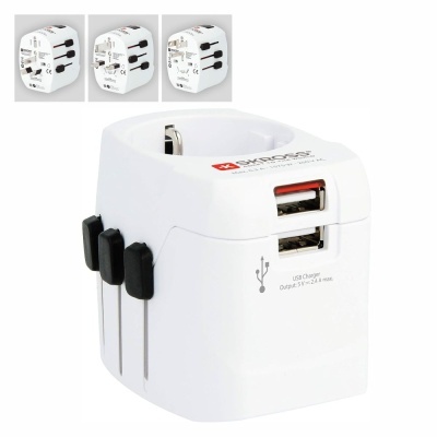 Ficha Adaptadora Viagem Universal 2 USB